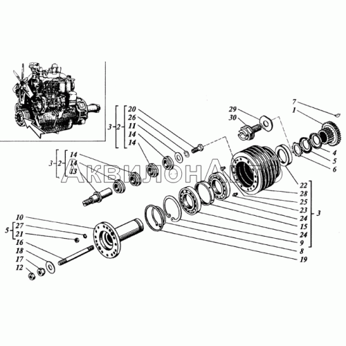 Передний носок коленчатого вала Передний носок коленчатого вала