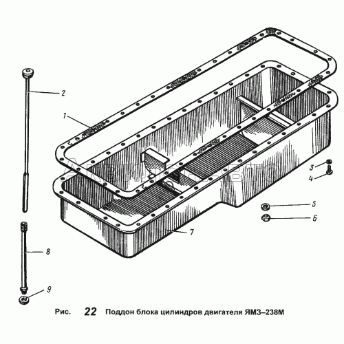 Поддон блока цилиндров двигателя ЯМЗ-238М