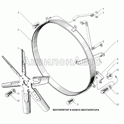 Вентилятор и кожух вентилятора