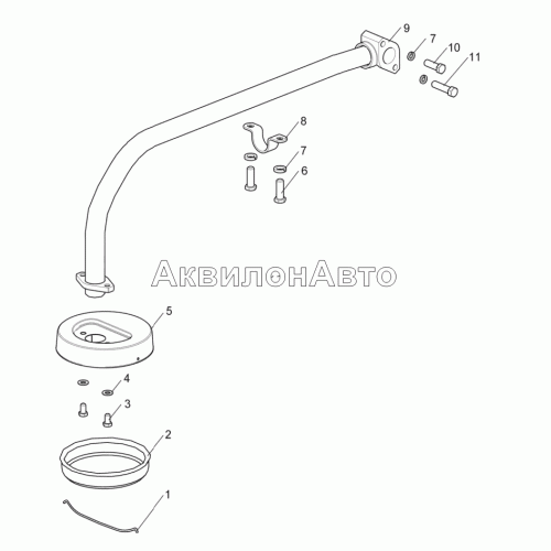 Труба всасывающая с заборником ЯМЗ-240М2, ЯМЗ-240НМ2,ЯМЗ-240ПМ2