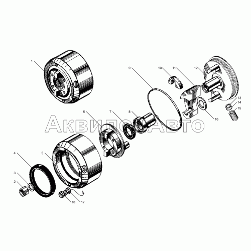 Муфта опережения впрыскивания топлива двигателей ЯМЗ-238БЕ, ЯМЗ-238ДЕ