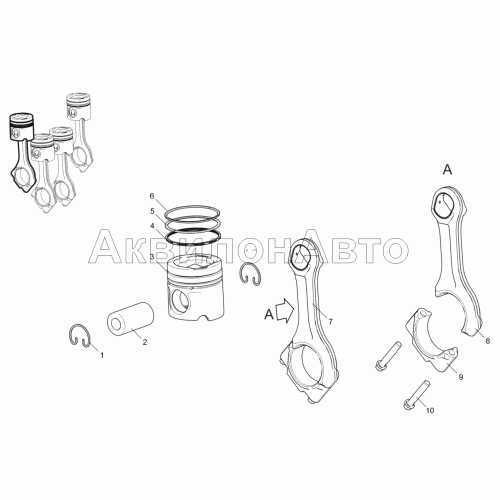 Группа шатунно-поршневая 5340-30-100400-010