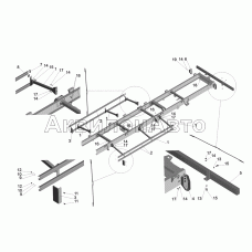 Установка бокового ограждения и заднего бампера 4370-2800040-010