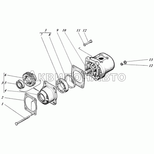 Насосы шестеренные с приводами 442-55-26с1