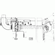 Установка турбокомпрессора СМД-31, -31А, -31.01, 31Б.04