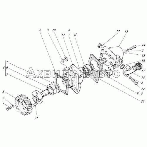 Насосы шестеренные с приводами 442-55-26с1 Насосы шестеренные с приводами 442-55-26с1