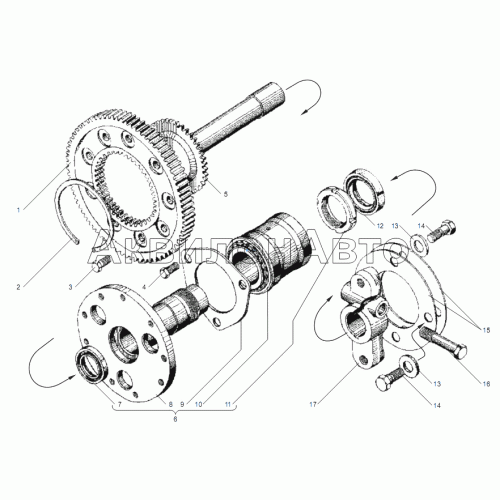 ПРИВОД ТНВД двигателей ЯМЗ-6562.10, ЯМЗ-6563.10