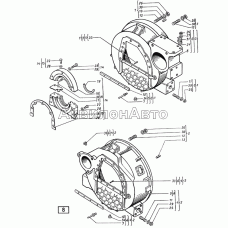 Картер маховика СМД-17,-17Н.01,-17Н.02,-17Н.03,-17Н.04,-18,-18Н.01,-18Н.02,-18Н.03,-18Н.04