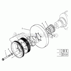 Демпфер и шкивы вала коленчатого