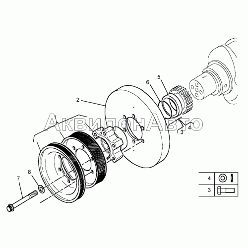 Демпфер и шкивы вала коленчатого Демпфер и шкивы вала коленчатого
