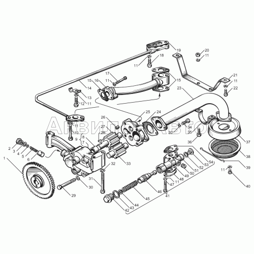 Насос масляный двигателей ЯМЗ-8502.10, ЯМЗ-8502.10-08, ЯМЗ-8503.10