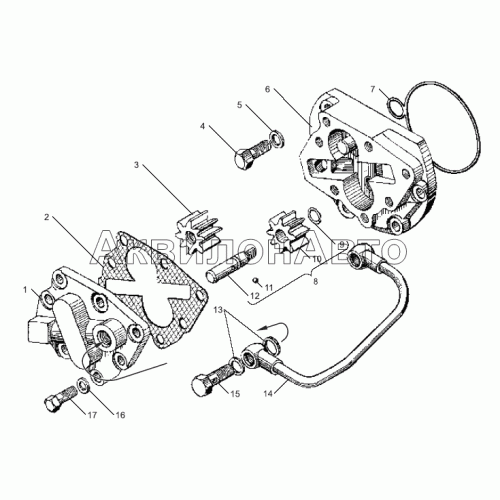 Масляный насос коробок передач ЯМЗ-239, ЯМЗ-2391