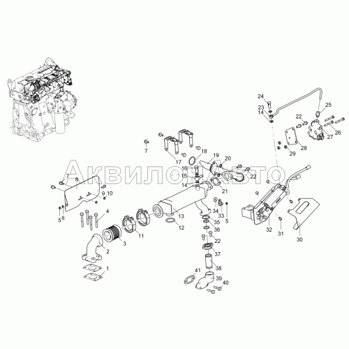 Система рециркуляции ОГ (для двигателя ЯМЗ-5344-10) 5340-30-121300-010 Система рециркуляции ОГ (для двигателя ЯМЗ-5344-10) 5340-30-121300-010