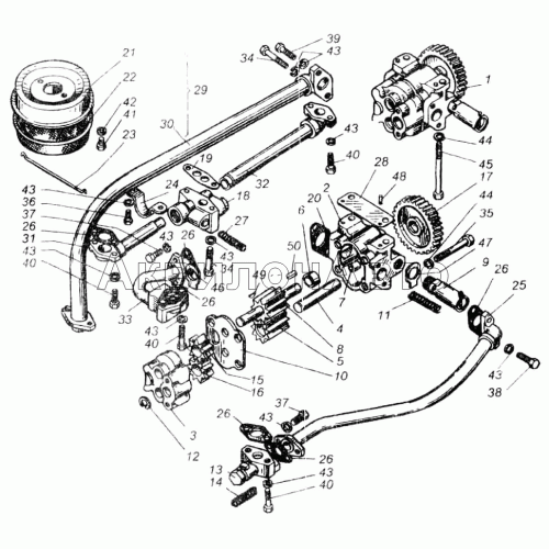 Насос масляный двигателей ЯМЗ-240Н, ЯМЗ-240П