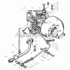 Трубки подвода и слива масла турбокомпрессора