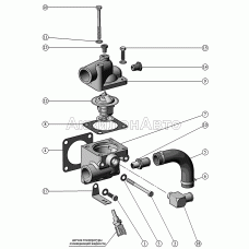 Установка корпуса термостата.