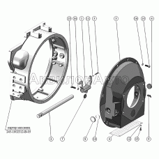 Установка привода и картера муфты сцепления.