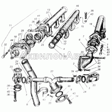 Трубы водяные двигателя ЯМЗ-240