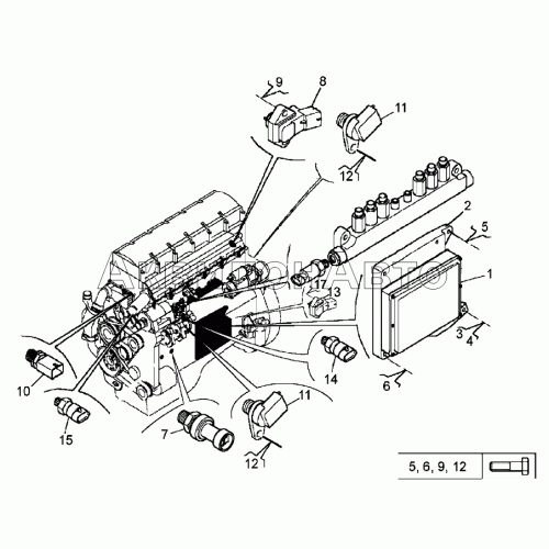Блок электронный и датчики