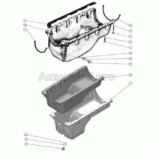 Установка масляного картера. Установка масляного картера.