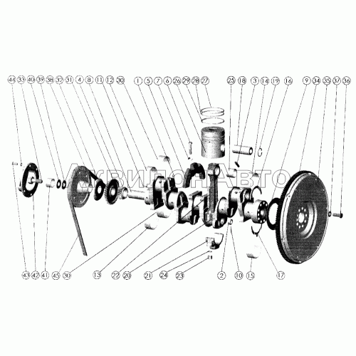 Поршни и шатуны. Коленчатый вал и маховик Поршни и шатуны. Коленчатый вал и маховик