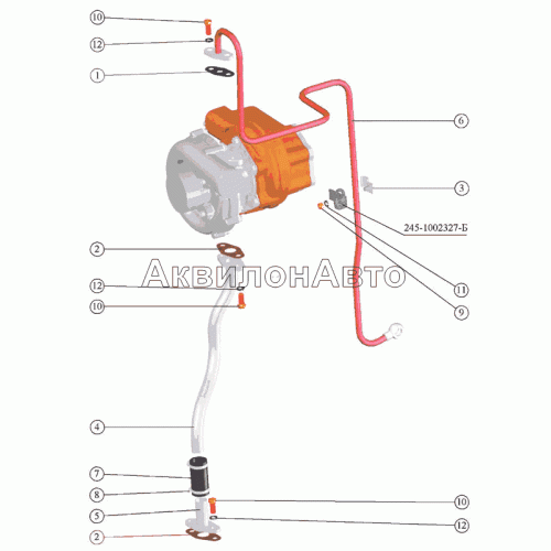 Маслопроводы турбокомпрессора Маслопроводы турбокомпрессора