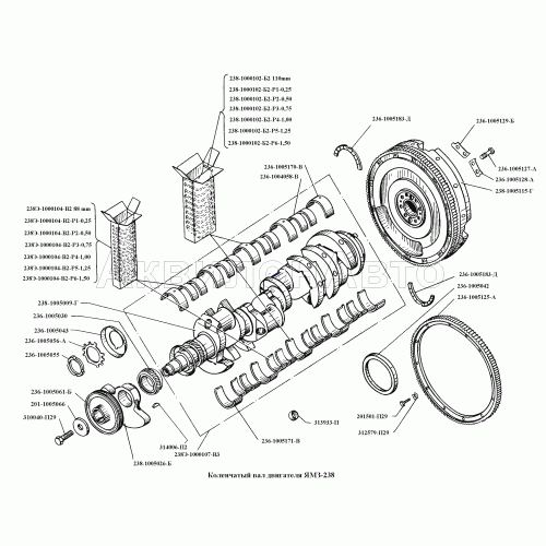 Коленчатый вал двигателя ЯМЗ-238
