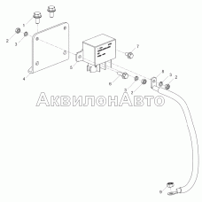 5343.3770005 Установка реле подогревателя (ЯМЗ-53443-20, ЯМЗ-53443-22)