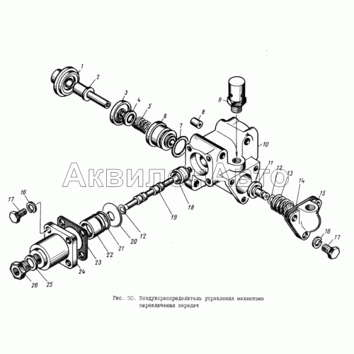 Воздухораспределитель управления механизма переключения передач Воздухораспределитель управления механизма переключения передач