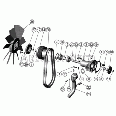 Установка водяного насоса. Установка вентилятора Установка водяного насоса. Установка вентилятора