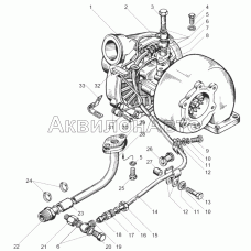 Трубки подвода и слива масла турбокомпрессора