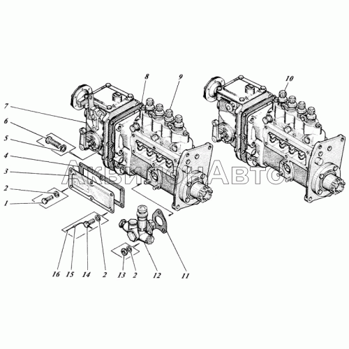 Насос топливный с регулятором 442-16с1-01 Насос топливный с регулятором 442-16с1-01