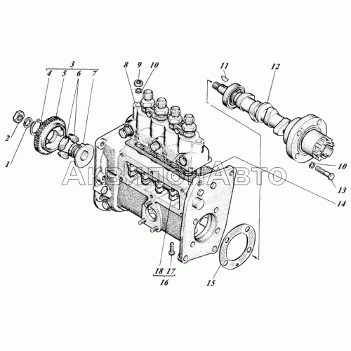 Насос топливный 442-16с2 Насос топливный 442-16с2
