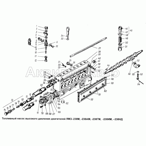 Топливный насос высокого давления двигателей ЯМЗ-238М, -238АМ, -238ГМ, -238ИМ, -238НД Топливный насос высокого давления двигателей ЯМЗ-238М, -238АМ, -238ГМ, -238ИМ, -238НД