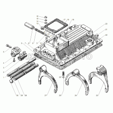 МЕХАНИЗМ ПЕРЕКЛЮЧЕНИЯ КОРОБКИ ПЕРЕДАЧ ЯМЗ-2381 для двигателя ЯМЗ-6562.10