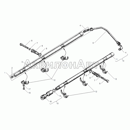СИСТЕМА ОХЛАЖДЕНИЯ ПОРШНЕЙ МАСЛОМ двигателей ЯМЗ-6562.10, ЯМЗ-6563.10