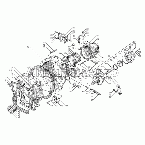 Картер демультипликатора коробок передач ЯМЗ-239-01, ЯМЗ-2391-01 (алюминиевый) Картер демультипликатора коробок передач ЯМЗ-239-01, ЯМЗ-2391-01 (алюминиевый)