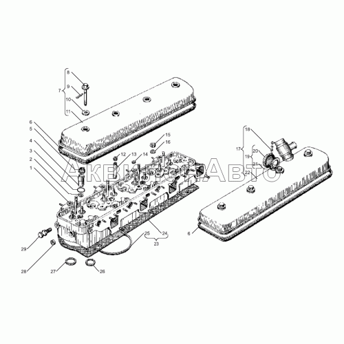 Головка цилиндров двигателей ЯМЗ-238БЕ, ЯМЗ-238ДЕ Головка цилиндров двигателей ЯМЗ-238БЕ, ЯМЗ-238ДЕ