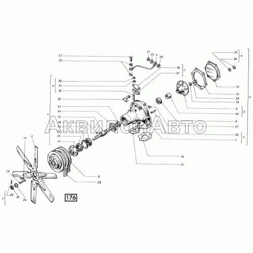 Насос водяной СМД-60, -62, -64, -66, -72