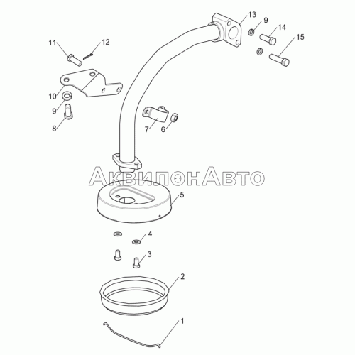 Труба всасывающая с заборником ЯМЗ-240БМ2 Труба всасывающая с заборником ЯМЗ-240БМ2