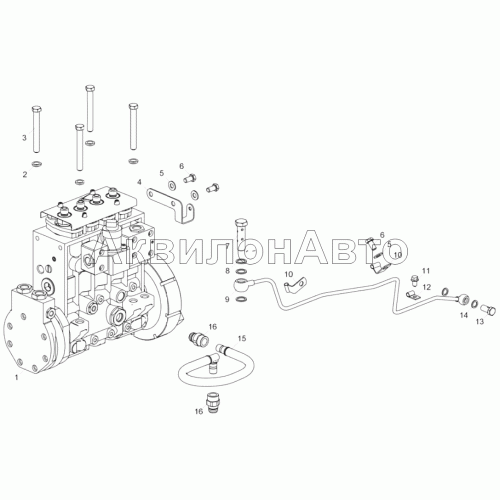 6585.1111005 Установка топливного насоса высокого давления 6585.1111005 Установка топливного насоса высокого давления