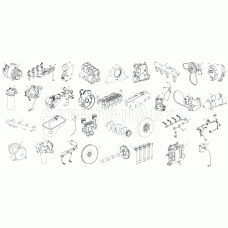 Схема деления двигателей ЯМЗ-5342, ЯМЗ-5344 на сборочные единицы