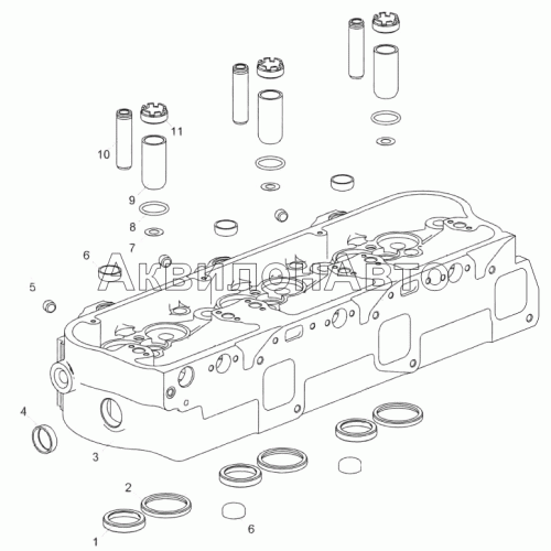 236Д-1003014 Головка цилиндров со втулками