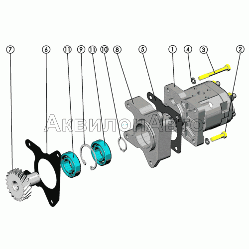 Установка насоса шестеренного Установка насоса шестеренного