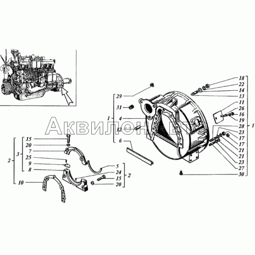 Картер маховика Картер маховика