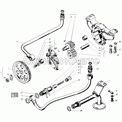 Насос масляный СМД-21, -22, 22А, 23, 23.01, 23.02, 24, 24.01, 24.02