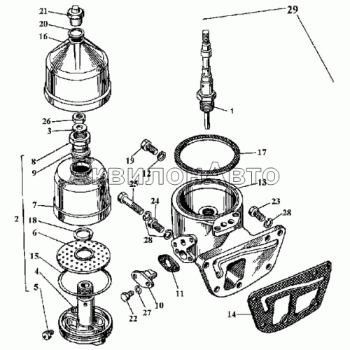 Фильтр масляный А54.40.000-01-03 Фильтр масляный А54.40.000-01-03
