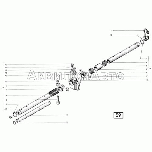 Механизм газораспределения СМД-21, -22, 22А, 23, 23.01, 23.02, 24, 24.01, 24.02
