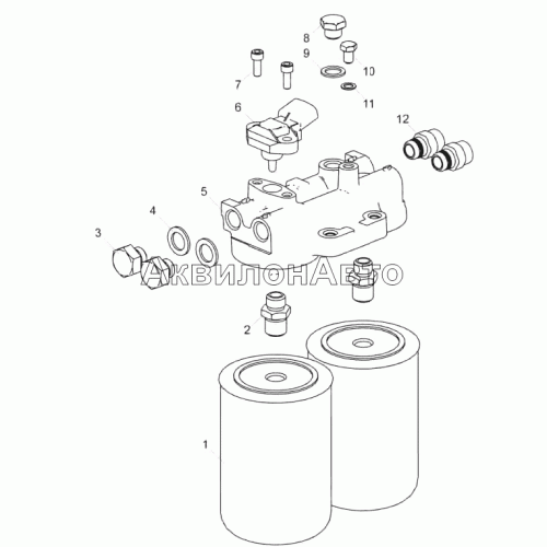 6565.1117010 Фильтр тонкой очистки топлива в сборе 6565.1117010 Фильтр тонкой очистки топлива в сборе
