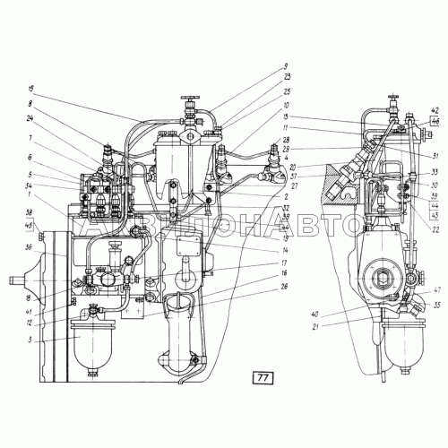 Топливная система СМД-14НГ,-14БН,-15Н,-19,-20